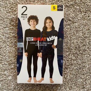 New 32 Degree Heat Unisex Kids Long Sleeve Crew Neck+Legging Set Navy Snowflake